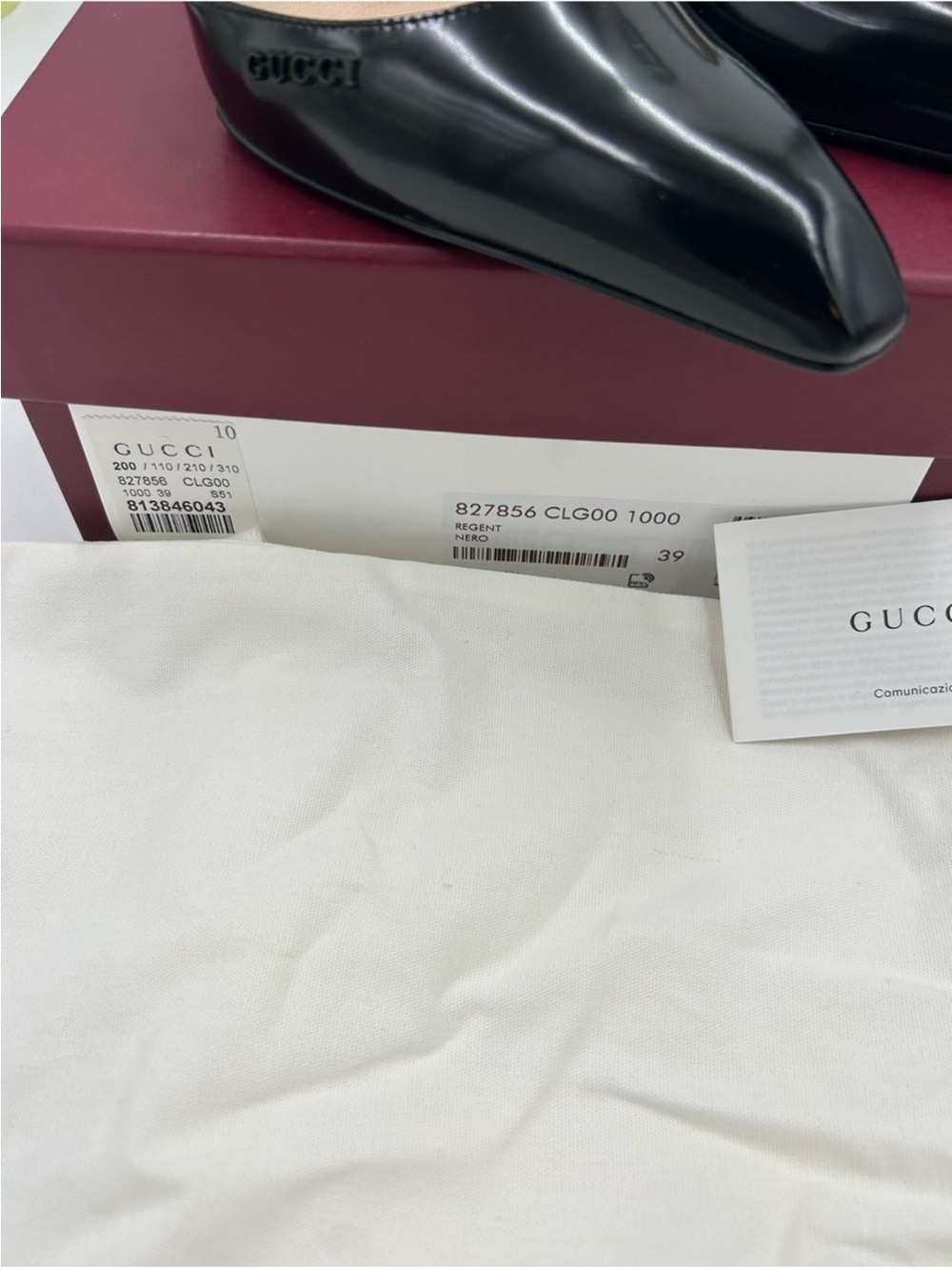Women’s Gucci CHRISTI patent leather wedge mule size 39 made in Italy - Picture 12 of 13